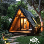 Jual Rumah Segitiga Minimalis Modern Kayu Jati