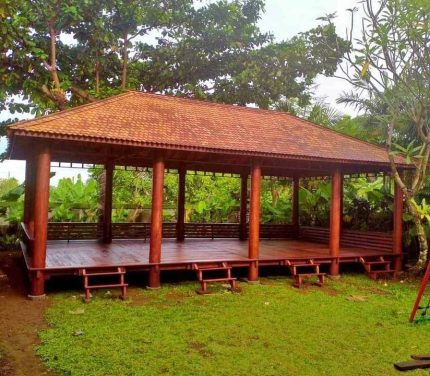 Gazebo Minimalis Ukuran 2,5x10 Meter untuk Taman, Villa, dan Resort
