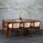 Set Kursi Makan Minimalis Kayu Jati Kombinasi Rotan 6 Kursi IRK-SKMKN 01 - Image 4