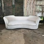 Sofa Minimalis Modern Curved 2 Seater Cream Premium IRK-SOF 04