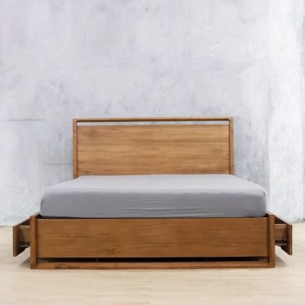 Tempat Tidur Laci Minimalis Kayu Jati