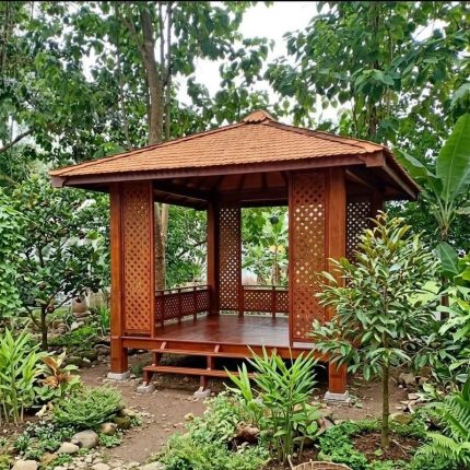 Jual Gazebo Kayu Jati Minimalis