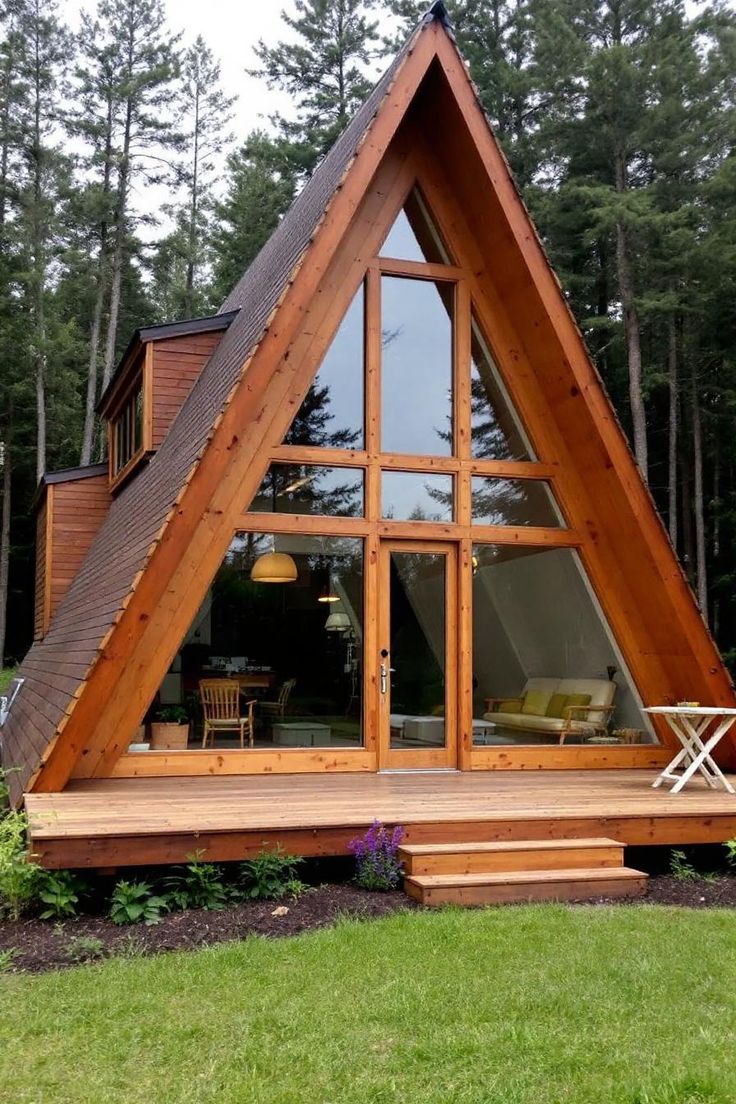 14 Clever A-frame Tiny Houses That Maximize Every Inch (1) Rumah Segitiga Kayu Jati Kokoh Untuk Resort - Image 1
