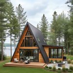Rumah Segitiga Kayu Jati Aesthetic Kekinian