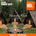 Jual Rumah Segitiga Kayu Jati Minimalis