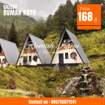 Jual Rumah Segitiga A-Frame Kayu Jati Desain Tradisional