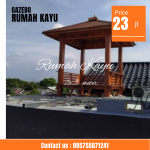 Jual Gazebo Rooftop Kayu Jati