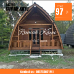 Jual Rumah Lumbung Kayu Jati Bungalow 4x6 Meter Elegan