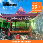 Jual Gazebo Kayu Jati Minimalis Tradisional