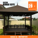 Jual Gazebo Kayu Jati Aesthetic