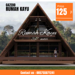 Jual Rumah Segitiga Kayu Jati Berkualitas Premium