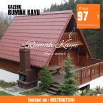 Jual Rumah Segitiga Kayu Jati Elegant 2 Lantai