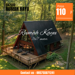 Jual Rumah Segitiga Kayu Jati Tua Cabin Modern
