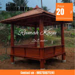 Jual Gazebo Kayu Jati Tua Desain Aesthetic