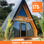 Jual Rumah Segitiga Kayu Jati Desain Modern