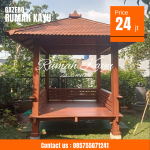 Gazebo Kayu Jati Desain Minimalis