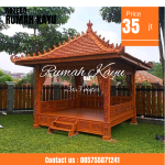 Jual Gazebo Kayu Jati Ukir Desain Mewah