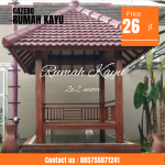 Jual Gazebo Kayu Jati Estetik Berkelas