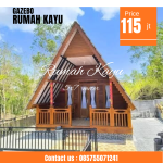 Jual Rumah Segitiga Kayu Jati Desain Scandinavian