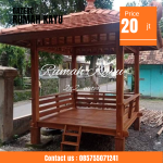 Jual Gazebo Kayu Jati Minimalis Premium