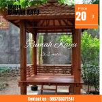 Jual Gazebo Kayu Jati Elegan Modern