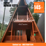 Jual Rumah Segitiga Kayu Jati 2 Lantai Elegan