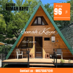 Jual Rumah Segitiga Kayu Jati Modern Berkualitas