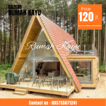 Jual Rumah Segitiga Kayu Jati Minimalis Instagramable