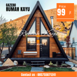 Jual Rumah Segitiga Kayu Jati Konsep Scandinavian