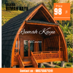 Jual Rumah Lumbung Kayu Jati Desain Modern