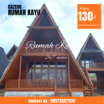 Jual Rumah Segitiga 2 Lantai Kayu Jati Pilihan