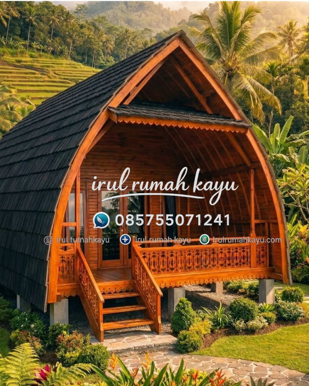 Desain tanpa judul (1) Jual Rumah Lumbung Kayu Jati Minimalis Modern - Image 1