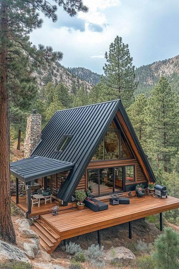 Home Design World _ ❤️ _ Facebook Rumah Segitiga Kayu Jati Desain Custom - Image 1