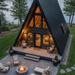 Rumah Segitiga Kayu Jati Model Terbaru Minimalis