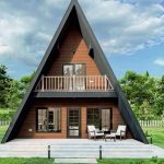 Rumah Segitiga Kayu Jati Minimalis Modern