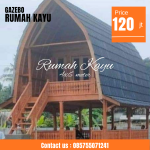 Jual Rumah Kayu Lumbung Jati Jepara Untuk Hunian, Villa