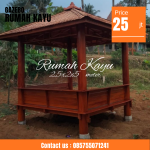 Jual Gazebo Minimalis Kayu Jati Desain Unik Elegan