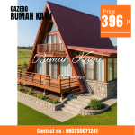 Jual Rumah Segitiga Kayu Jati Desain Minimalis Premium