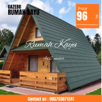 Jual Rumah Segitiga Kayu Jati Desain Mewah Multifungsi