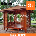 Gazebo Kayu Jati | Gazebo Minimalis | Gazebo Saung Kayu