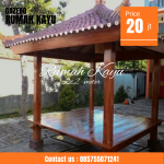 Jual Gazebo Kayu Jati Aesthetic Premium