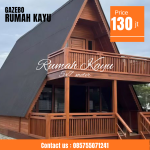 Jual Rumah Triangle Kayu Jati 2 Lantai Konsep Tradisional