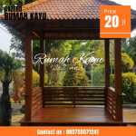 Jual Gazebo Konsep Modern Kayu Jati Pilihan
