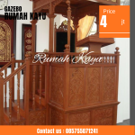 Jual Mimbar Masjid Ukir Kayu Jati Perhutani