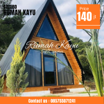 Jual Rumah Segitiga Kayu Jati Konsep Scandinavian Favorit