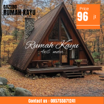 Jual Rumah Segitiga Kayu Jati Bongkar Pasang
