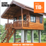 Jual Rumah Kayu Pangung Minimalis Modern Kayu Jati