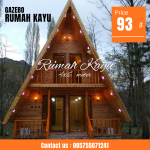 Jual Rumah Segitiga Kayu Jati Aesthetic Premium Bongkar Pasang