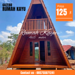 Jual Rumah Kayu Segitiga Glamping Minimalis Mewah Harga Terjangkau