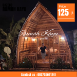 Jual Rumah Kayu Lumbung bisa Bongkar Pasang